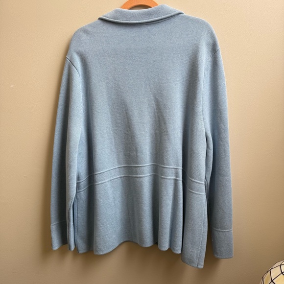 NWT Talbot’s light blue sweater plus size jacket blazer Size 3X new - Picture 3 of 7